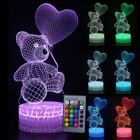 3D cute bear creative night light