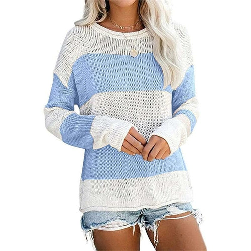 Hit Color Striped Sweater