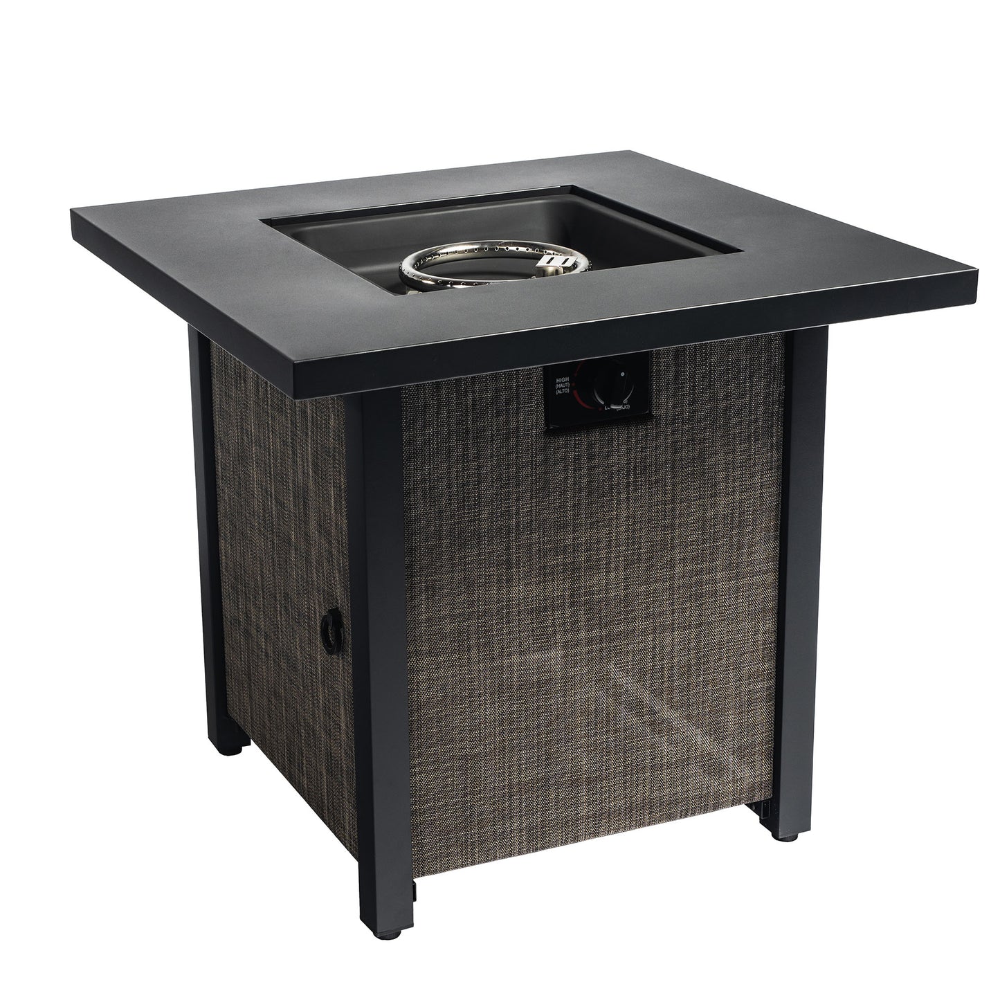 40000BTU Square Propane Fire Pit Table Steel Tabletop