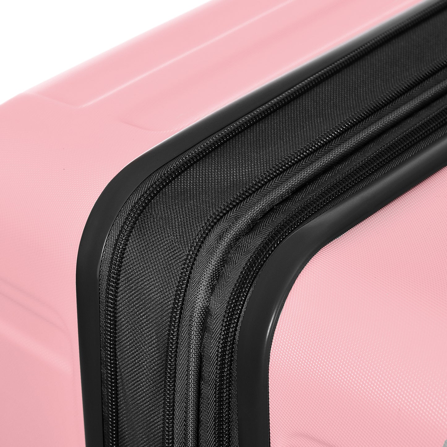 3Pc Hard Case Expandable Luggage Set (Pink)