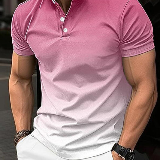 Gradient Casual Golf Short Sleeve Shirt