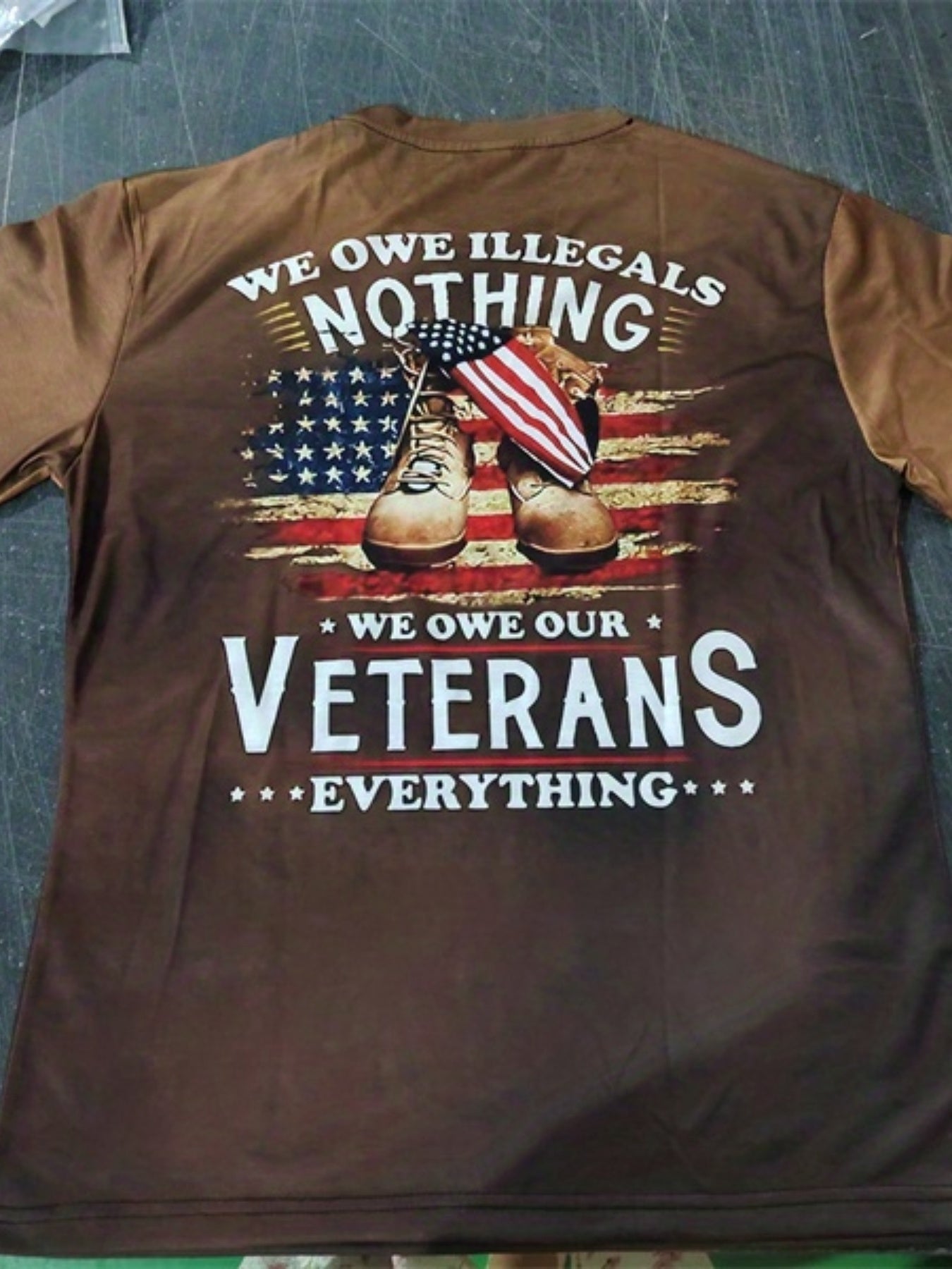 "We Owe Our Veterans Everything" 3D Printed Men's T-Shirt