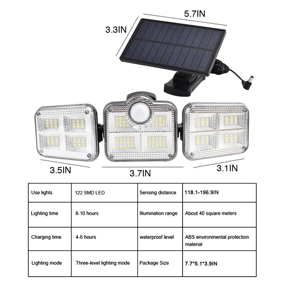 Solar Sensor Light 122 LED