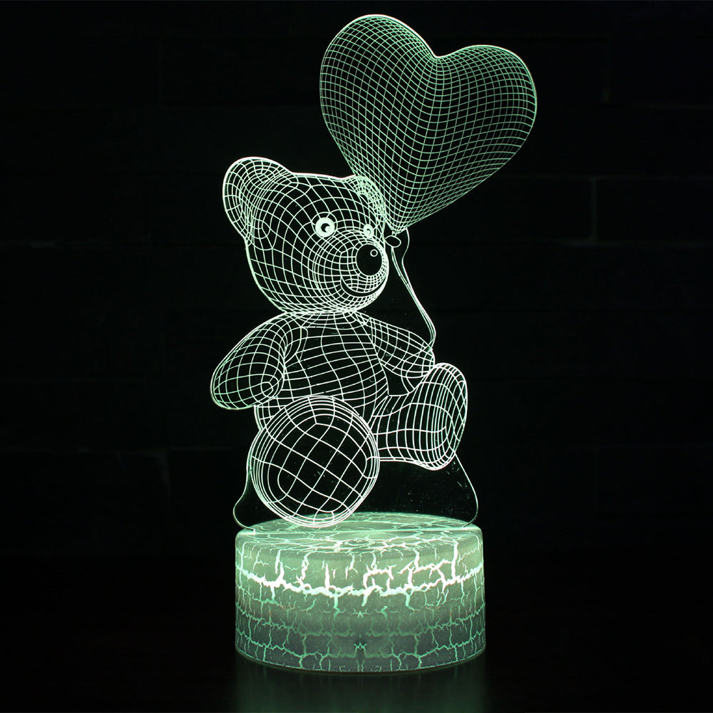 3D cute bear creative night light