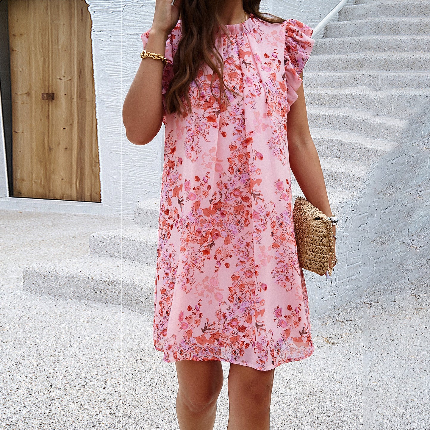 Spring/Summer Print Sleeveless Dress