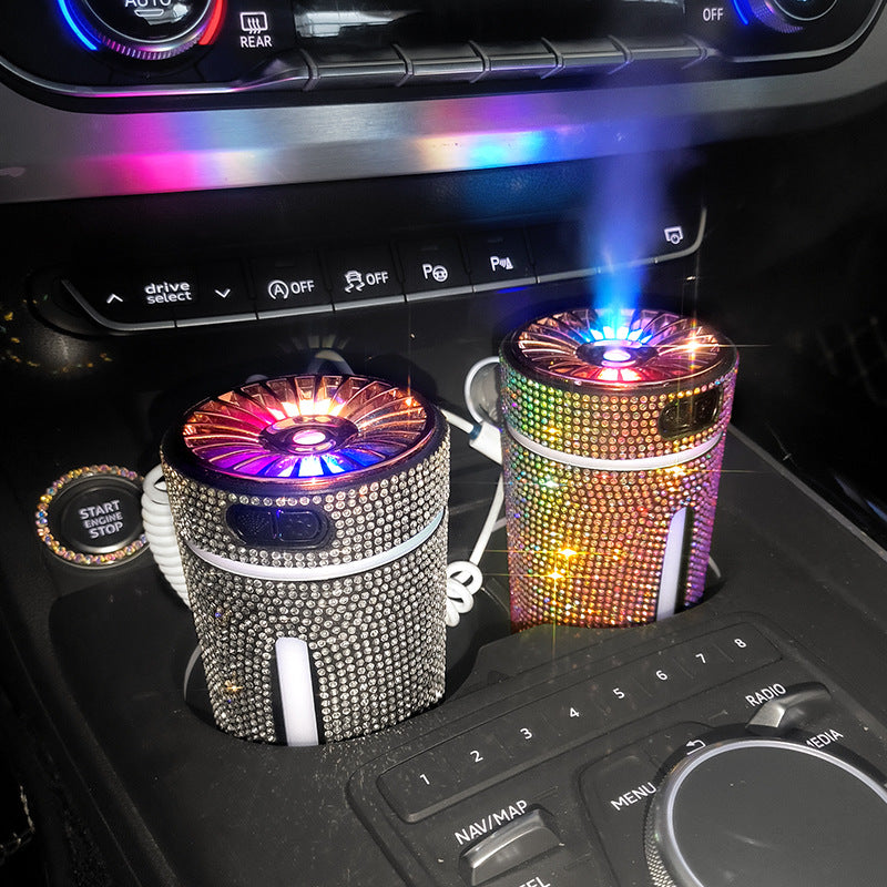 Luxury Diamond Car Humidifier LED Light