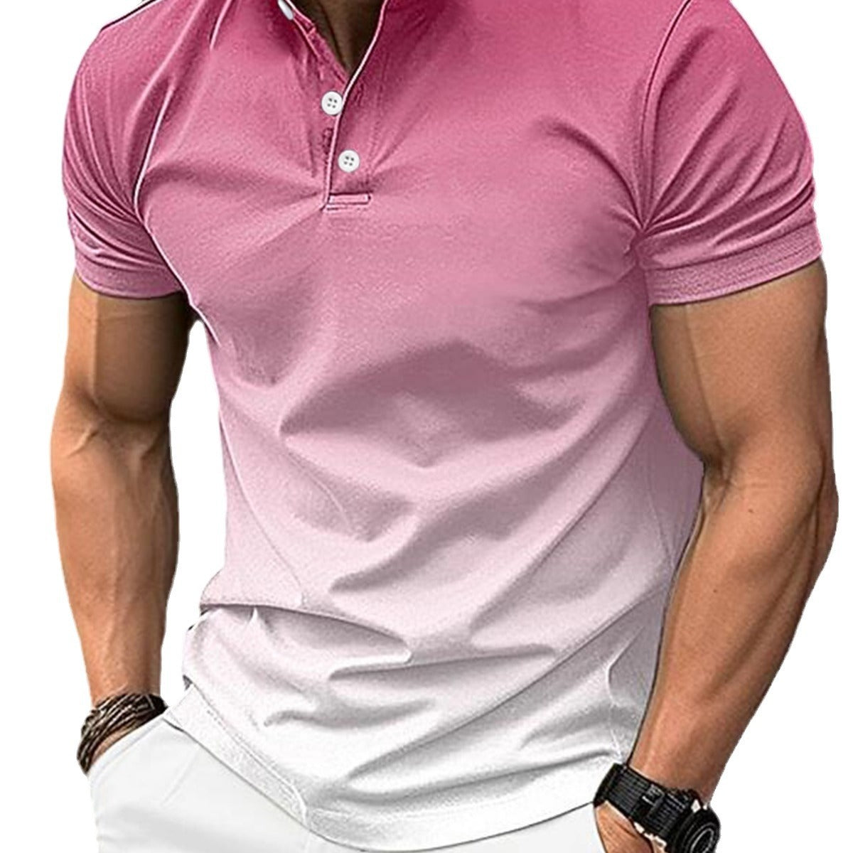 Gradient Casual Golf Short Sleeve Shirt