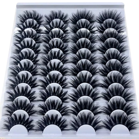 Long Wispy Natural Mink Lashes (Pack of 20)