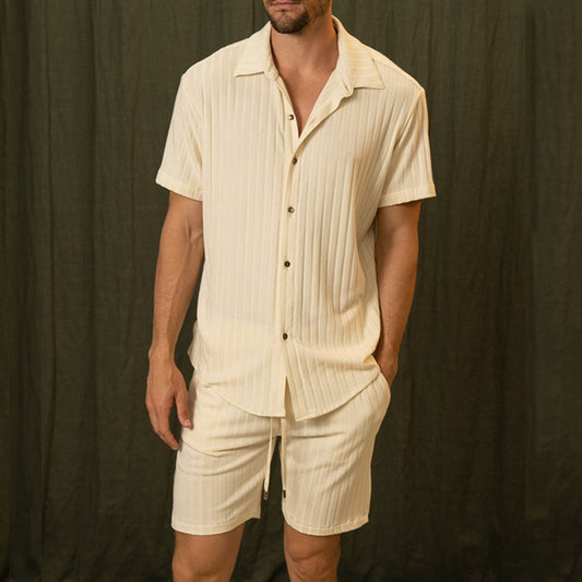 Short-sleeved Shirt And Shorts Two-Piece Set
