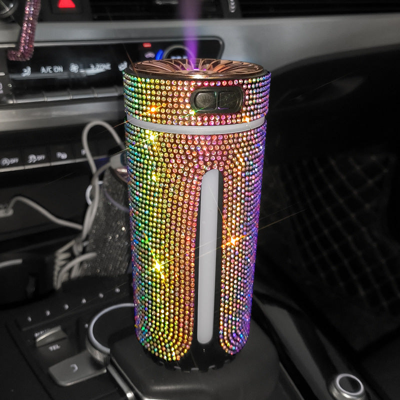 Luxury Diamond Car Humidifier LED Light