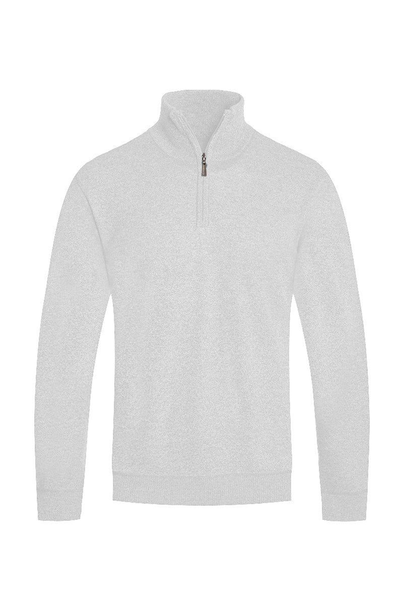 Solid Quarter Zip Sweater NR2010 - White