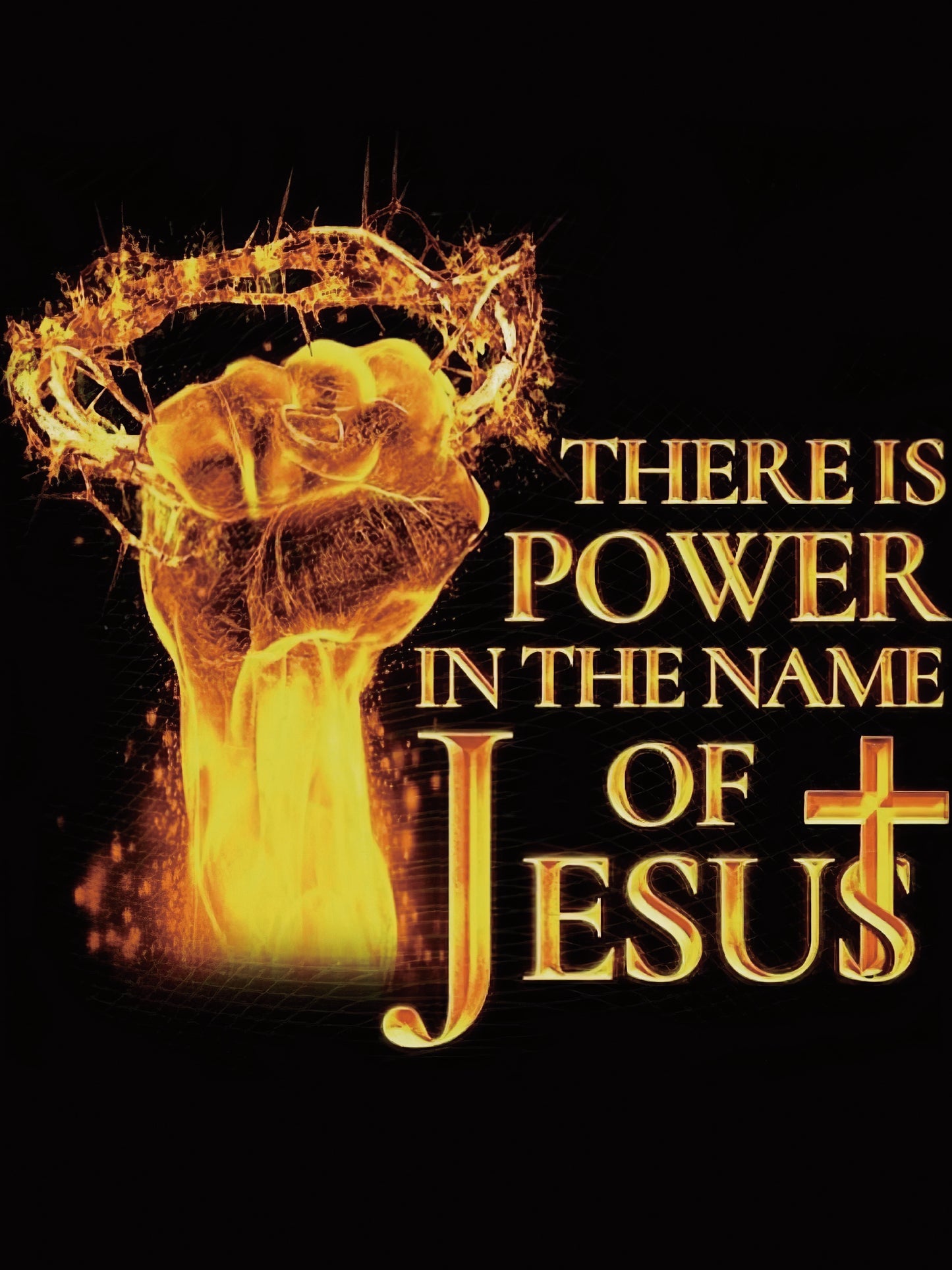 " Men's IN THE NAME OF JESUS Print Crew Neck Casual T-Shirt"