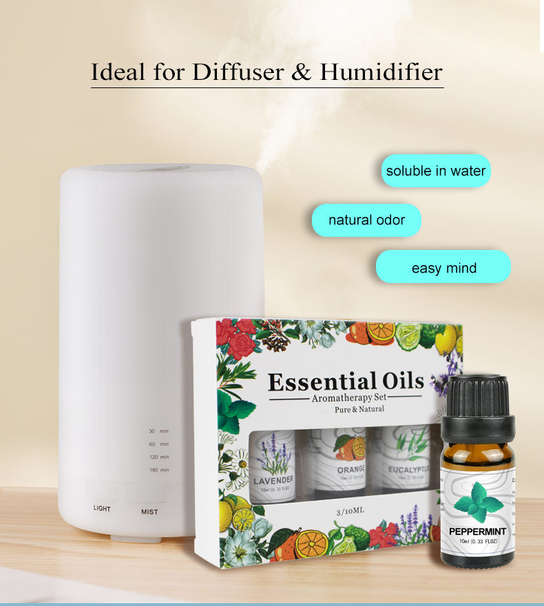 Aromatherapy Essential Oils Gift Set For Humidifiers (Pack of 3 )