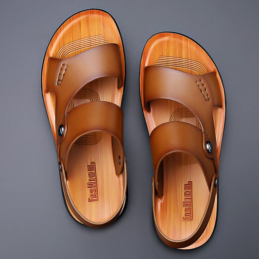 Non-Slip Soft Leather Summer Sandals for Men