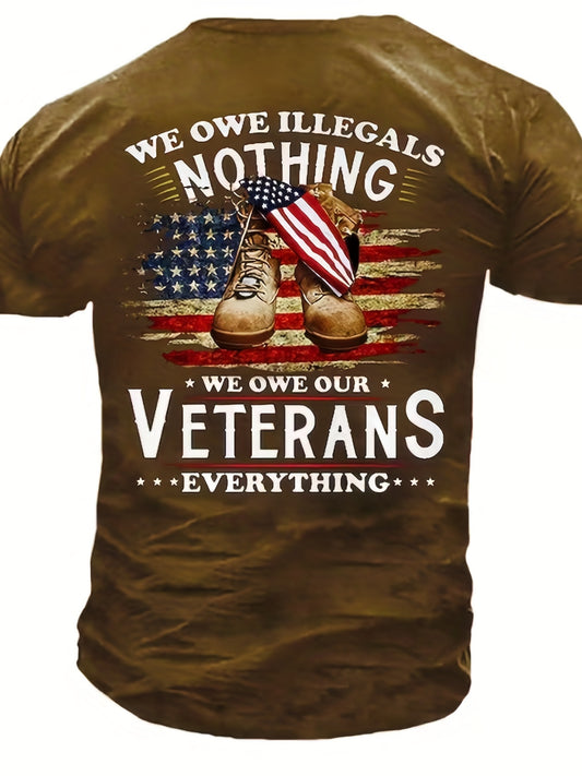 "We Owe Our Veterans Everything" 3D Printed Men's T-Shirt