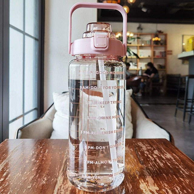 Plastic Straw Water Bottle