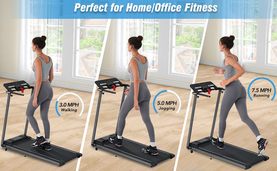 Folding Walking Treadmill With Bluetooth Speaker