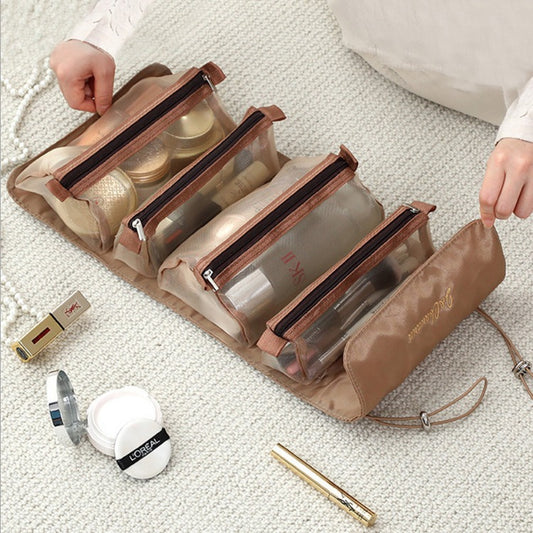 Portable Detachable 4 in 1 Large Compacity Cosmetic Bag