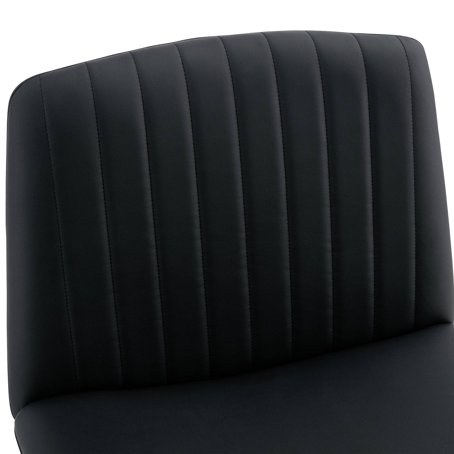 Office Chair-Black High Grade Pu Material-360 ° Swivel Cushion Chair