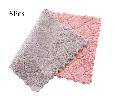 Two-Color Double-Sided Absorbent Dish Cloths