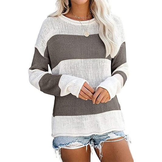 Hit Color Striped Sweater