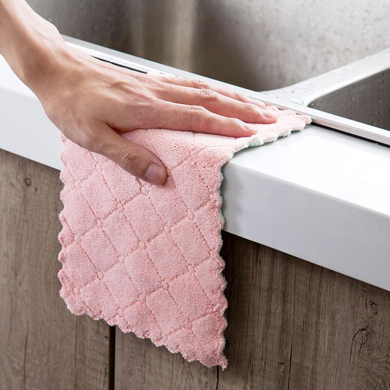 Two-Color Double-Sided Absorbent Dish Cloths