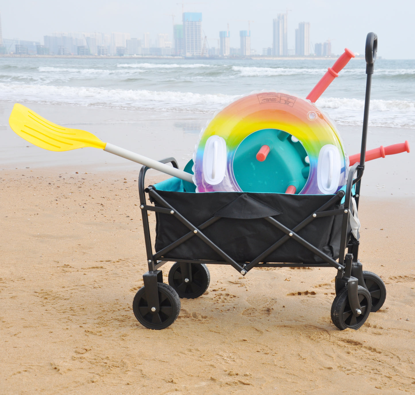 Folding Wagon For Garden, Shopping & Beach