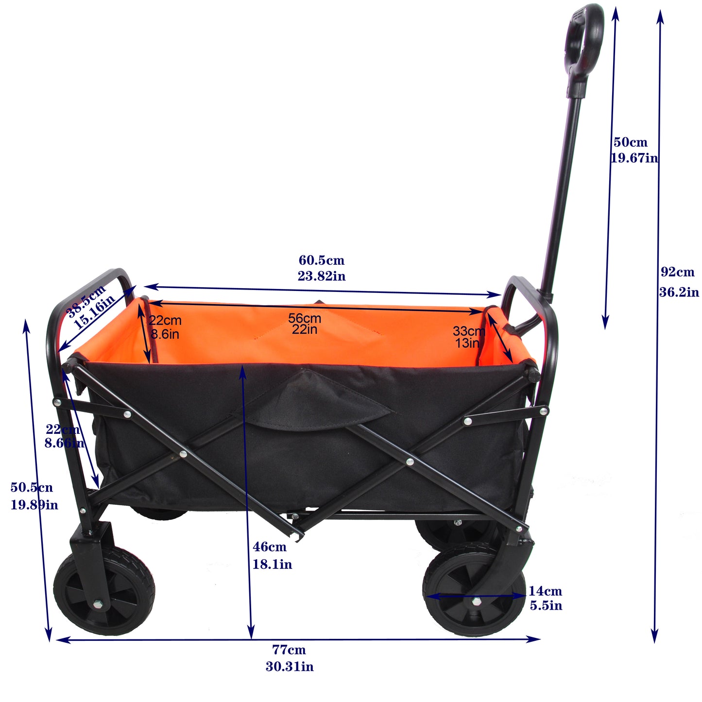 Folding Wagon For Garden, Shopping & Beach