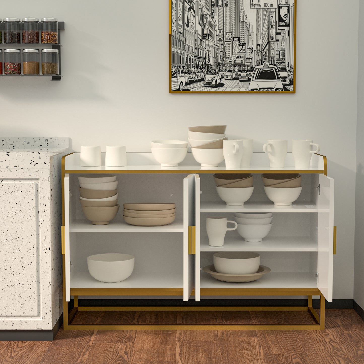 Modern Kitchen Buffet Storage Cabinet