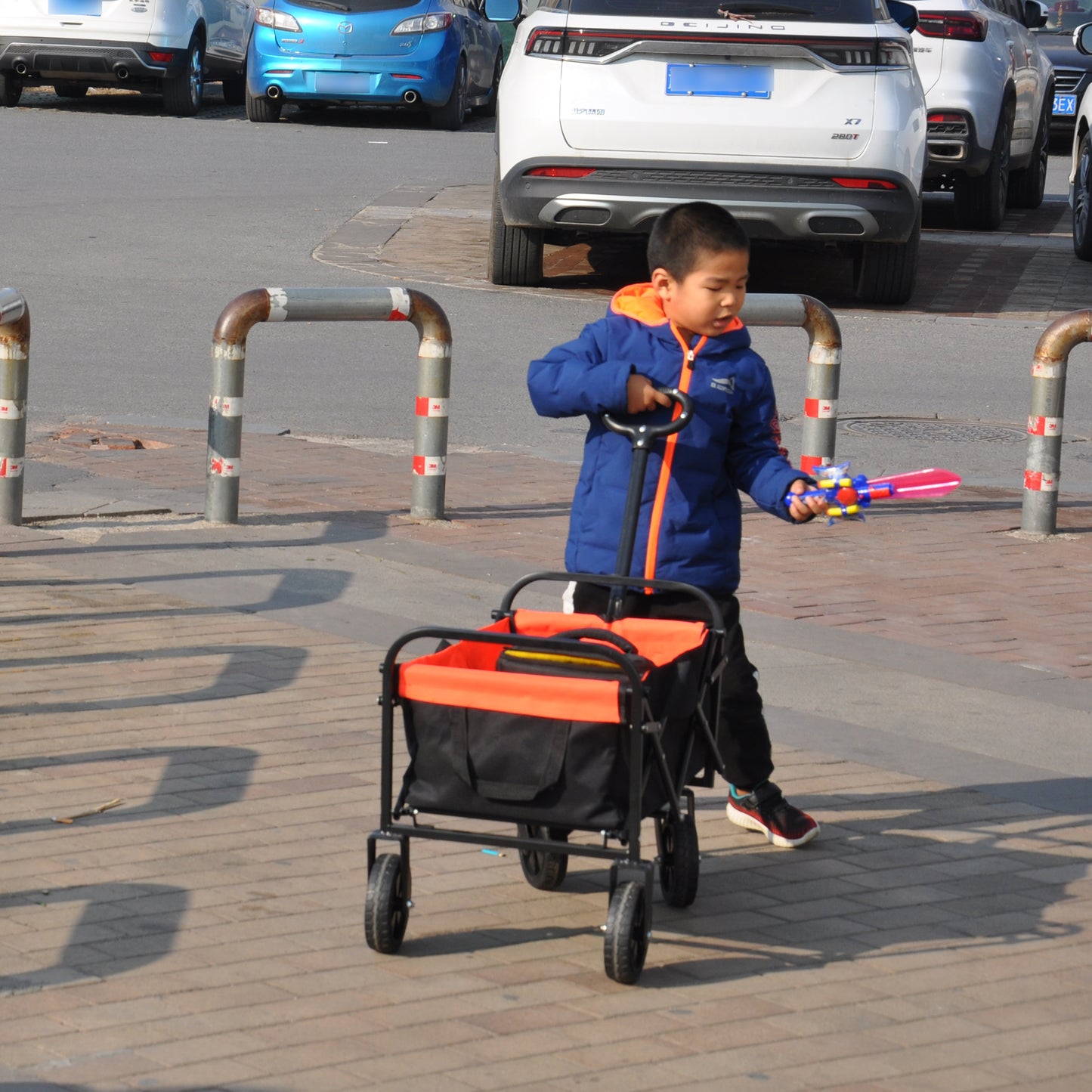 Folding Wagon For Garden, Shopping & Beach