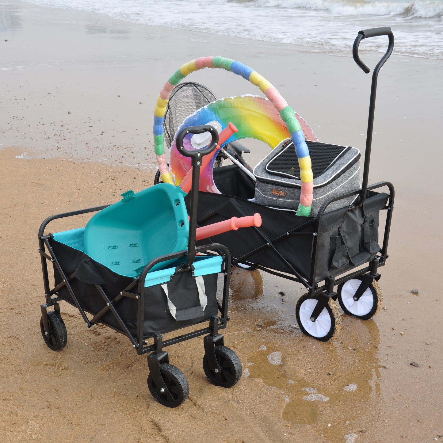 Folding Wagon For Garden, Shopping & Beach