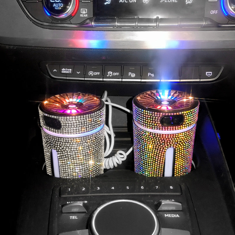 Luxury Diamond Car Humidifier LED Light