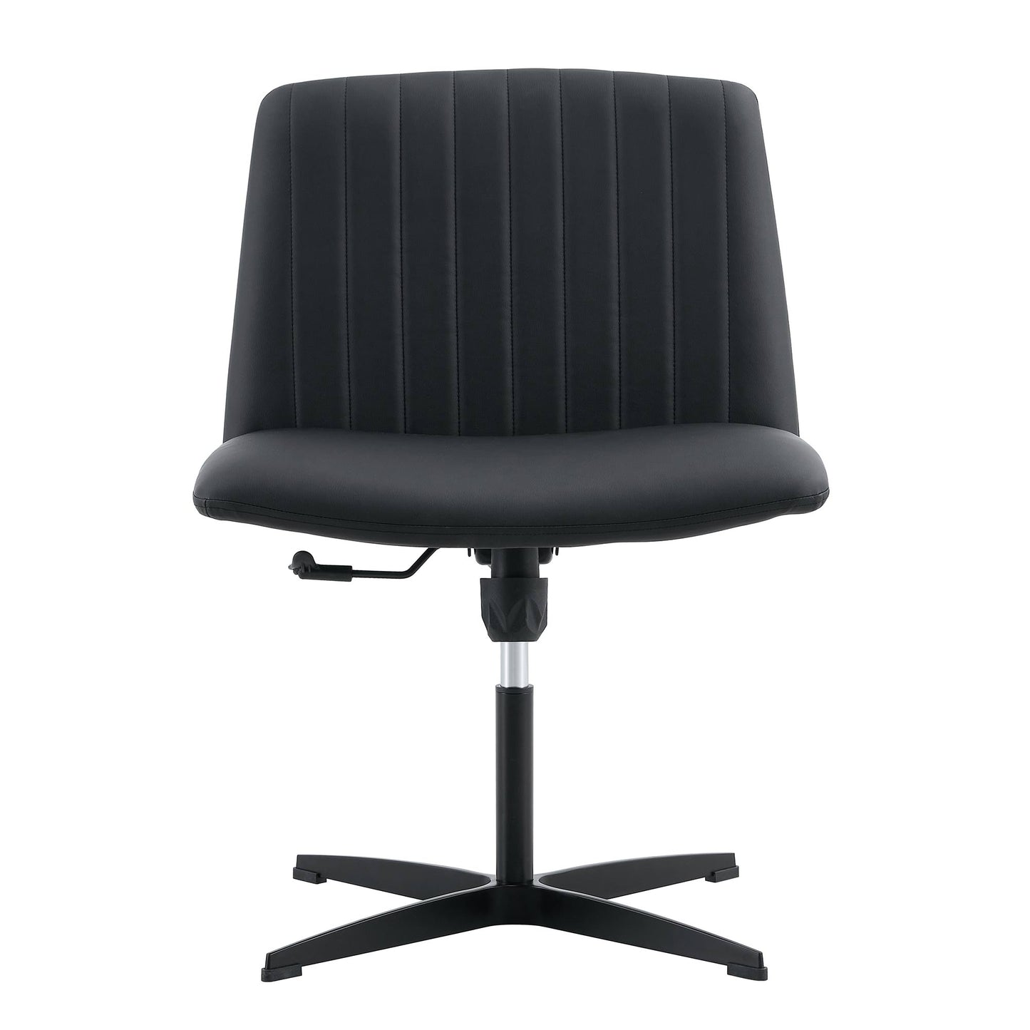 Office Chair-Black High Grade Pu Material-360 ° Swivel Cushion Chair