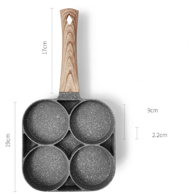 Four Hole Non-Stick Omelette Pan