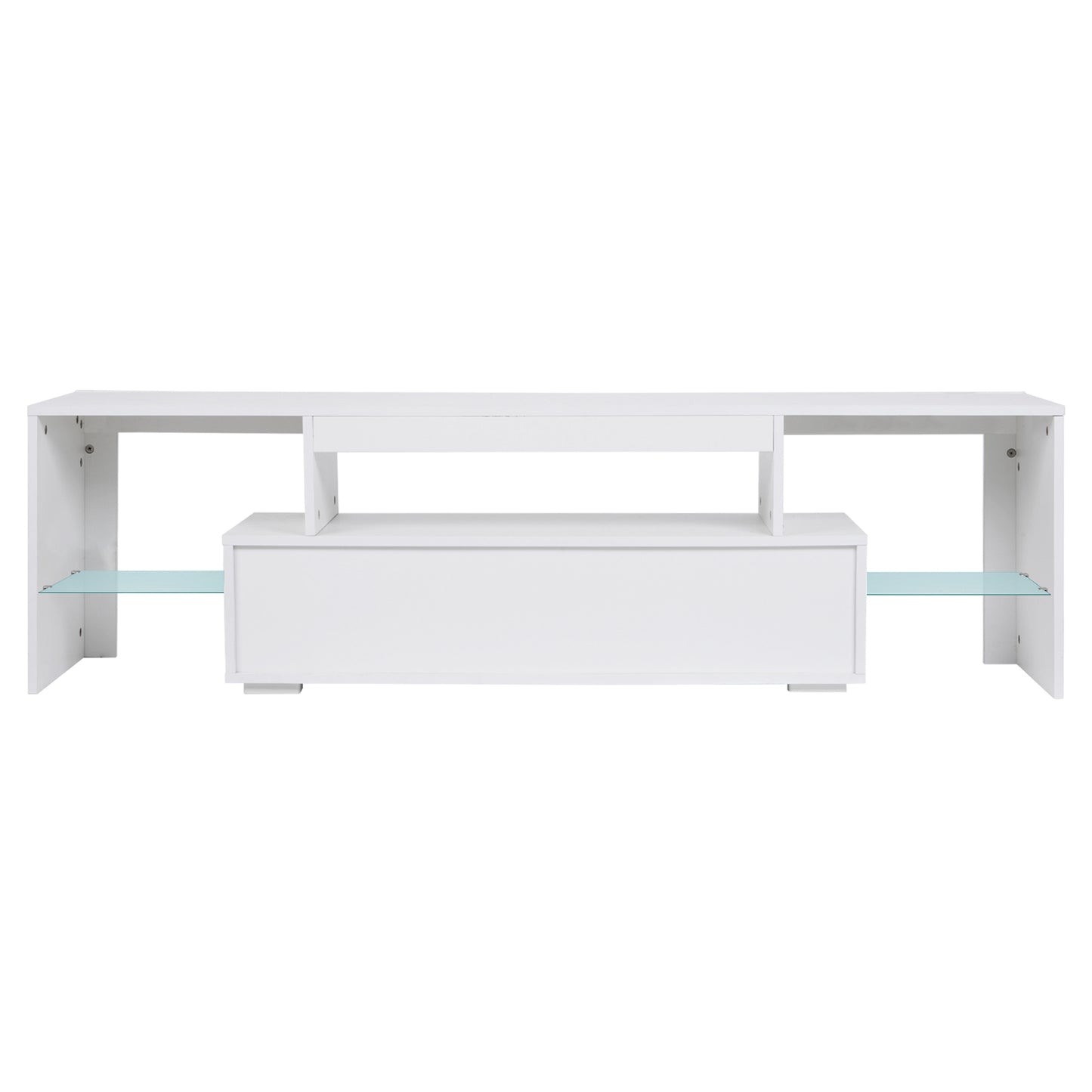 Modern LED Entertainment Center With Cabinet for Up to 75 inch TV