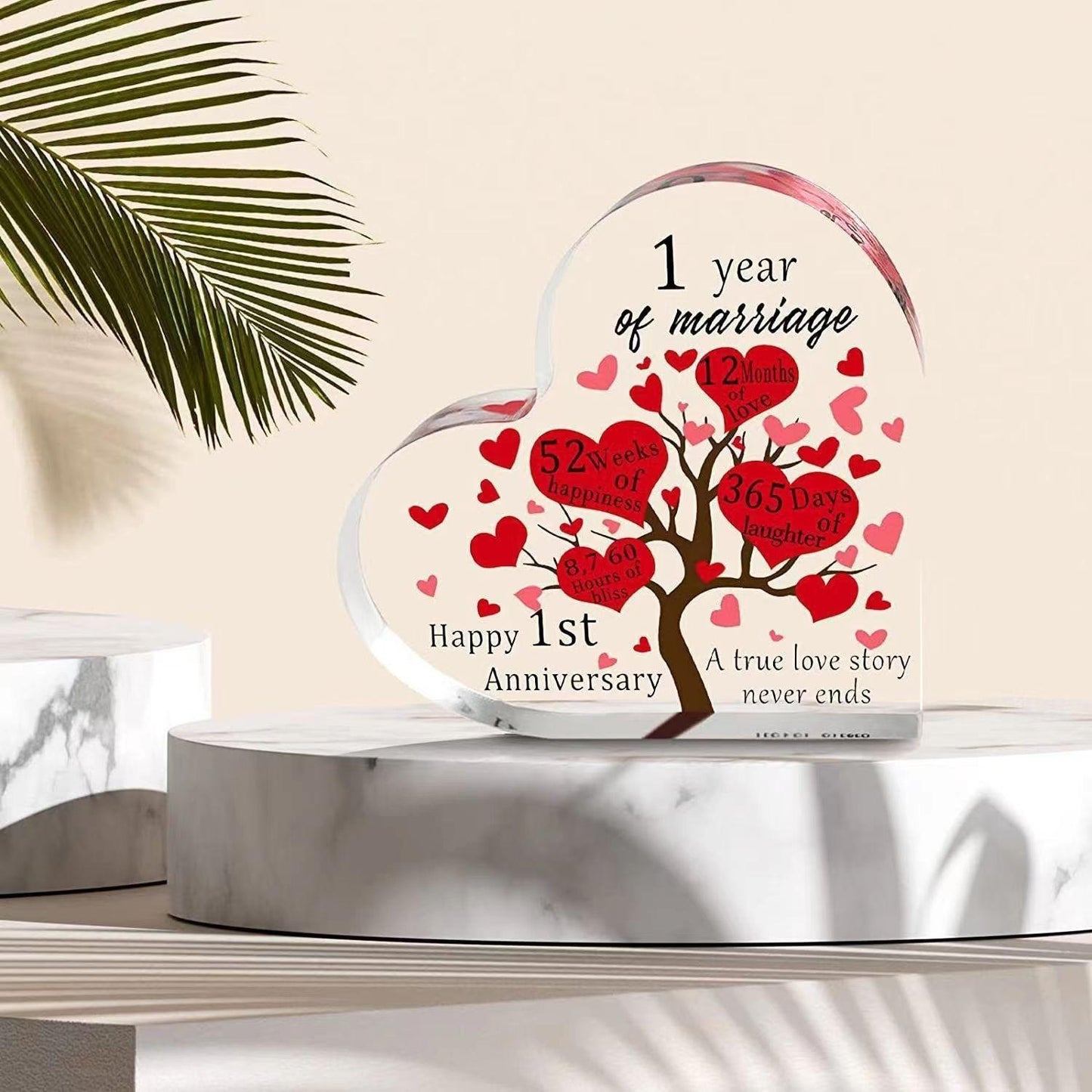 Heart Transparent Acrylic Table Decoration Ornaments