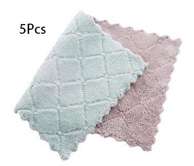 Two-Color Double-Sided Absorbent Dish Cloths