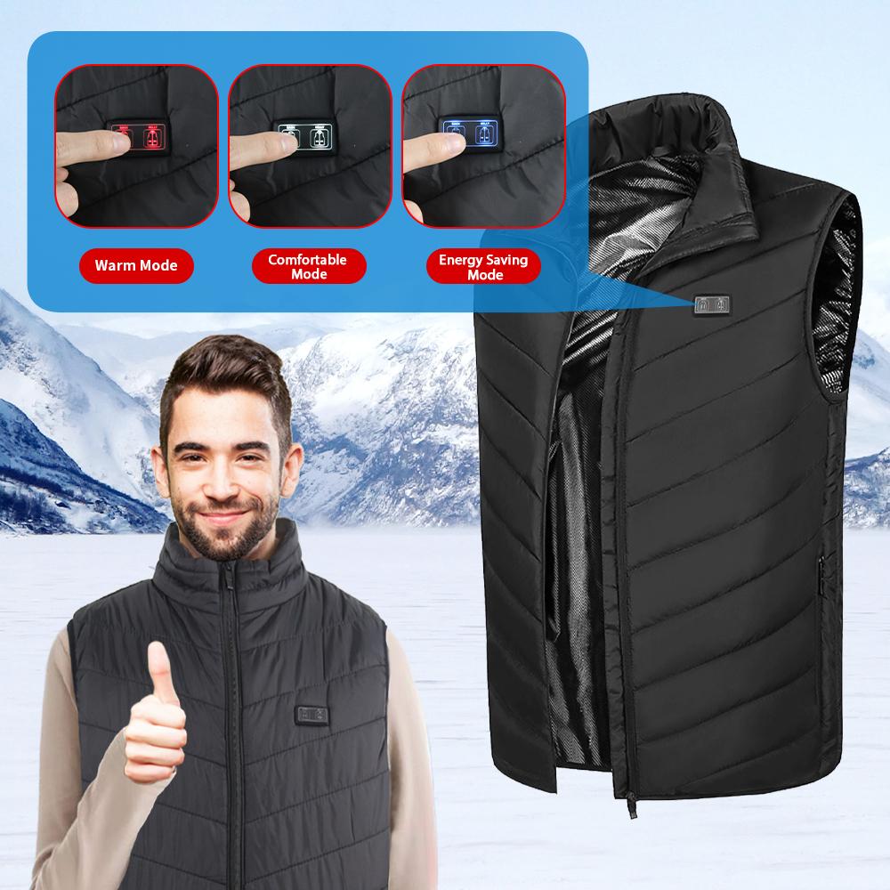 Men's Lightweight Electric USB Heating Warm Vest Nine-zone Heating