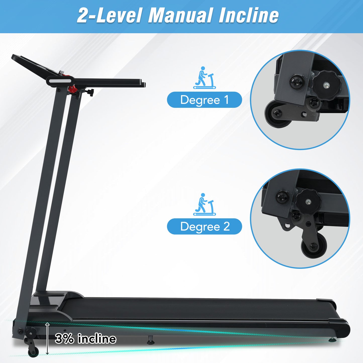 Folding Walking Treadmill With Bluetooth Speaker