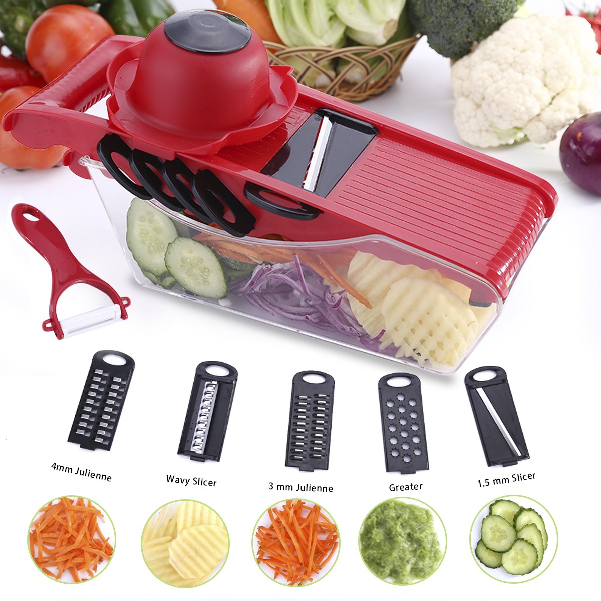 Vegetable Cutter - Stainless Steel Blade Slicer