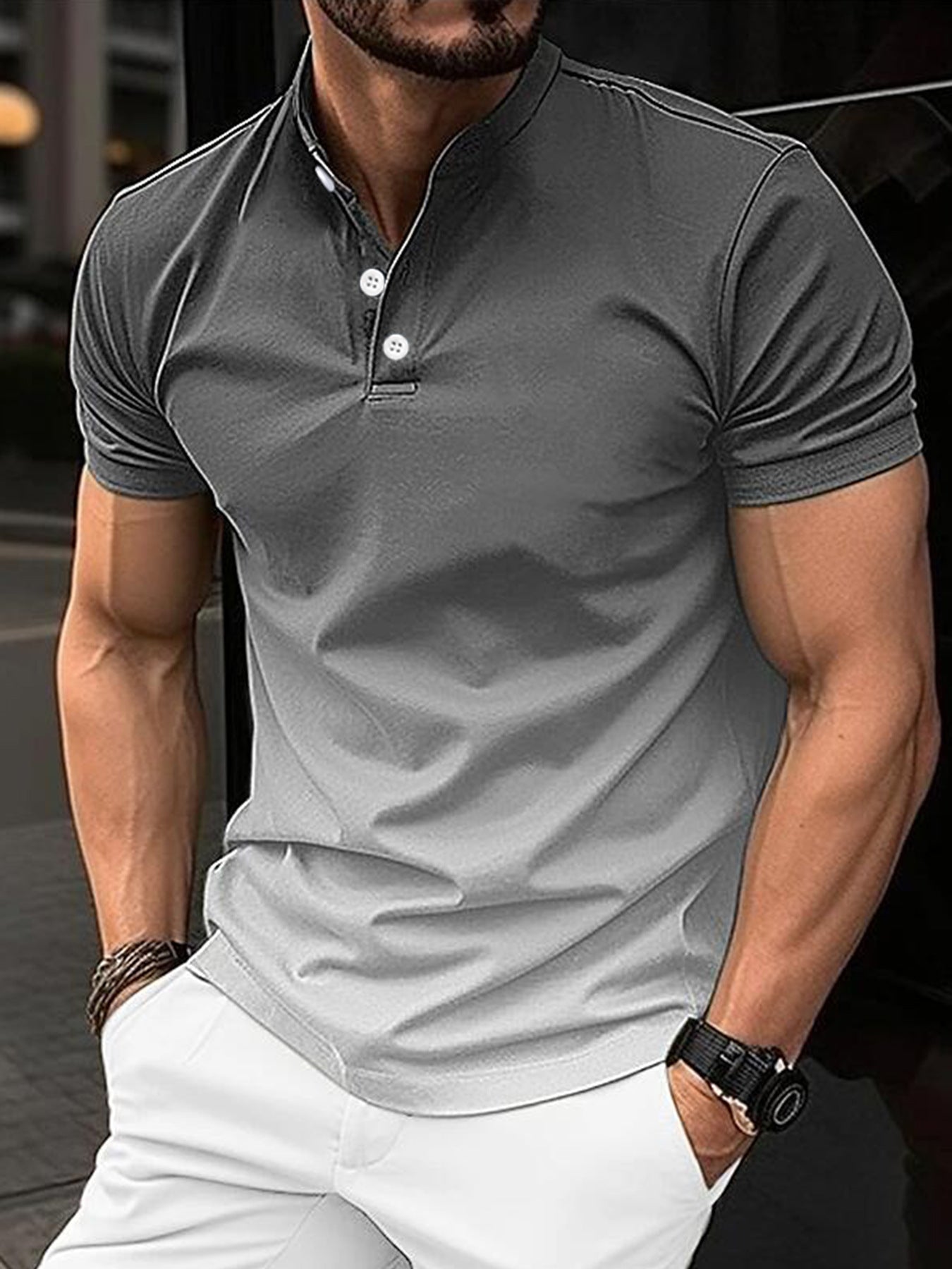 Gradient Casual Golf Short Sleeve Shirt