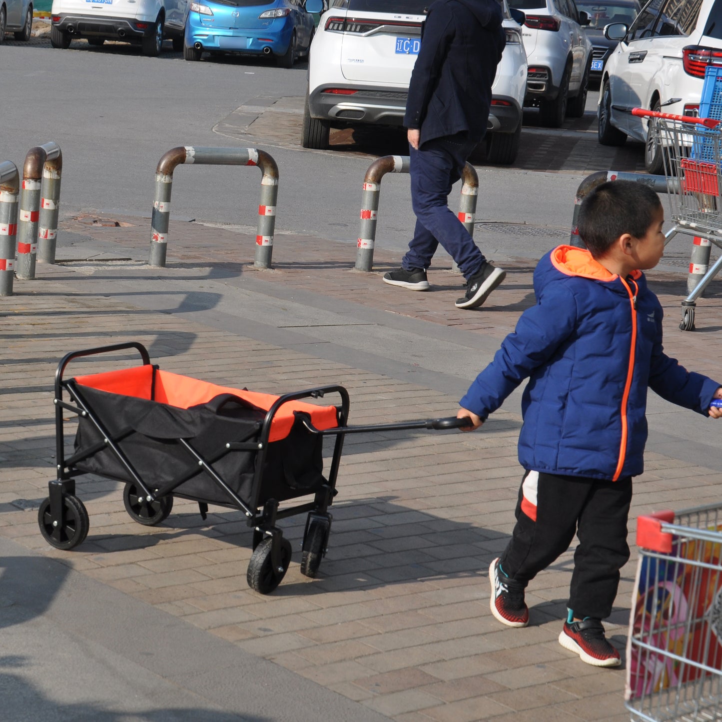 Folding Wagon For Garden, Shopping & Beach