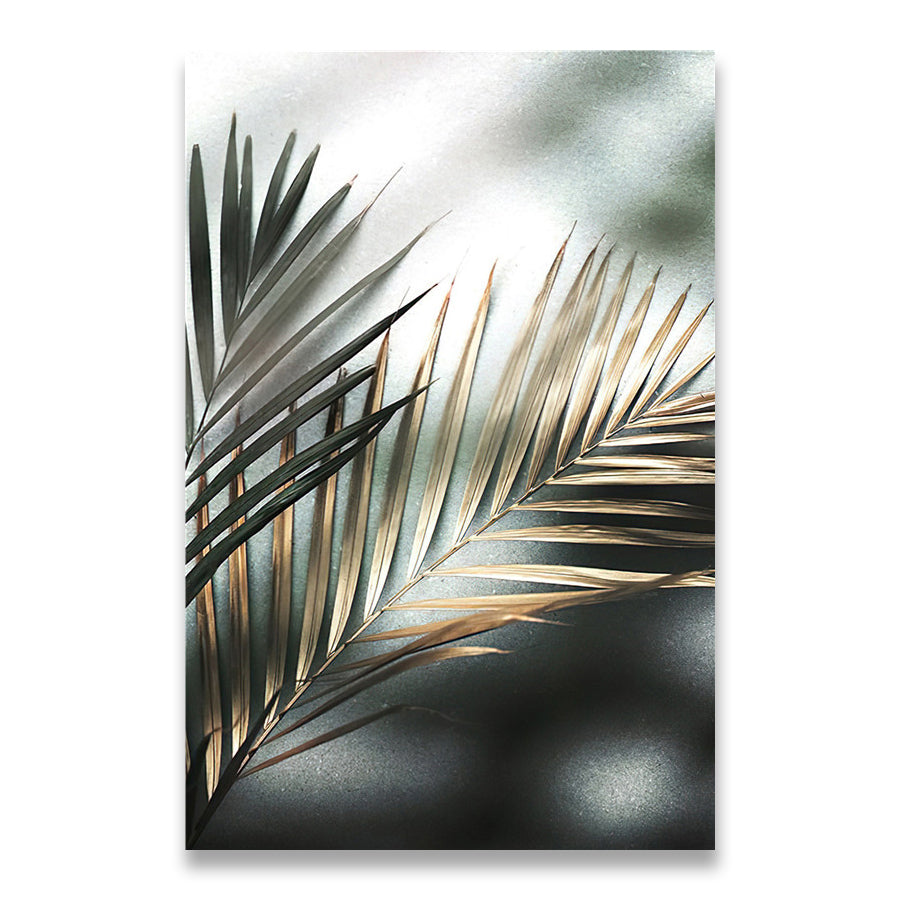 Golden Palm Botanical Canvas Painting