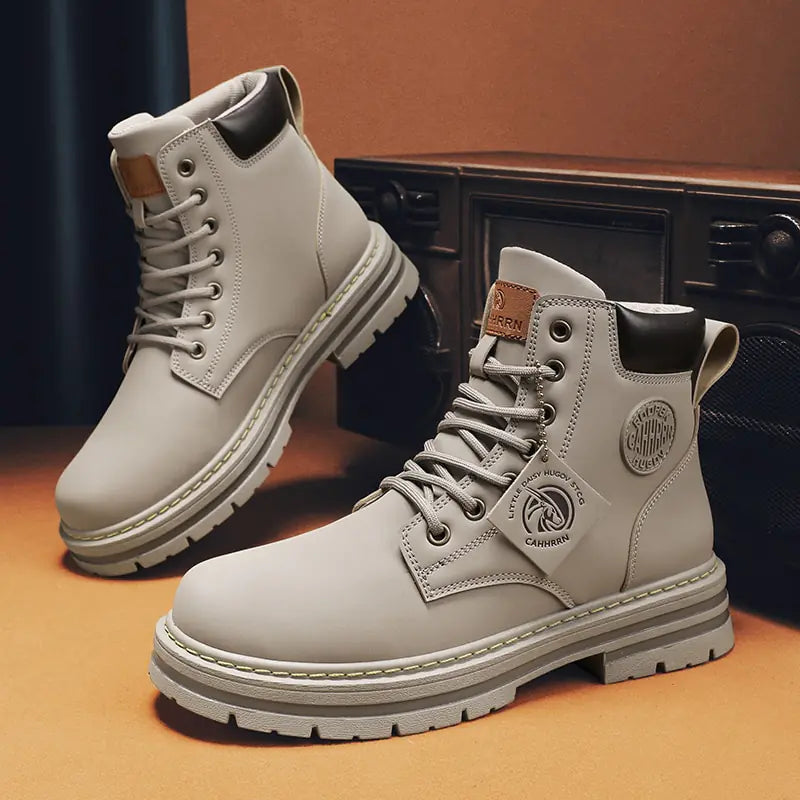 Men's Leather High Top Boots