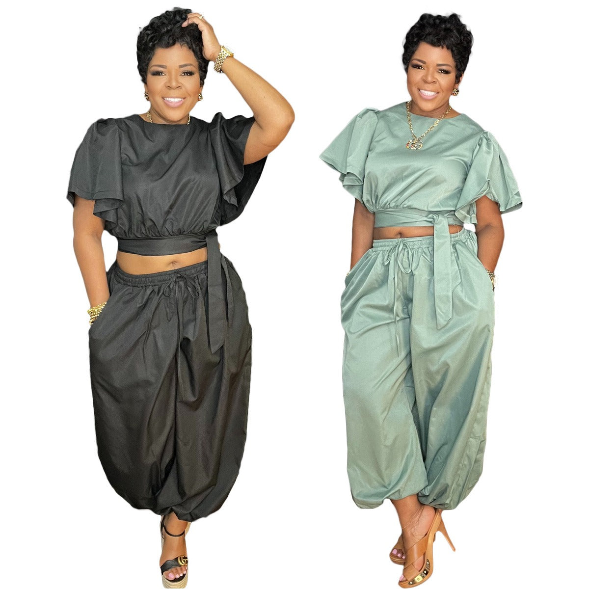 Women's Clothing Strap Two-Piece Set