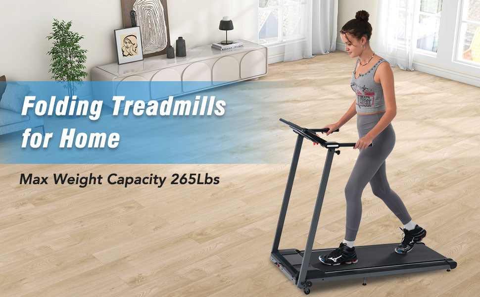 Folding Walking Treadmill With Bluetooth Speaker