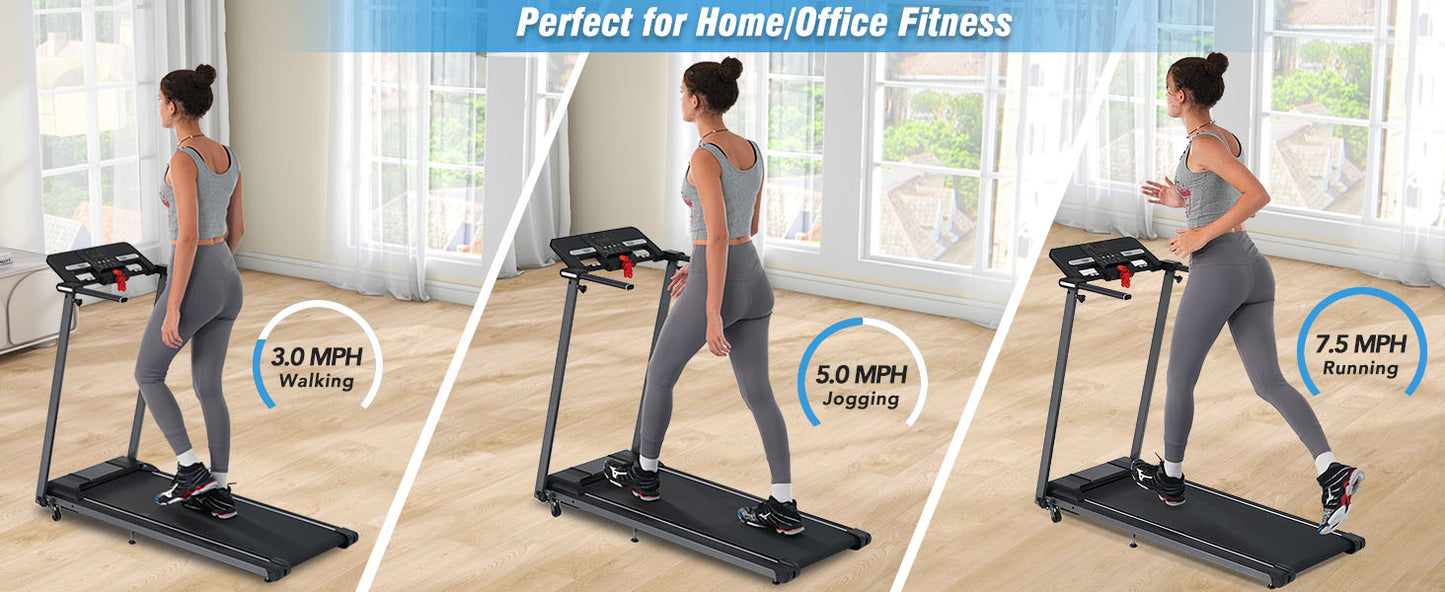 Folding Walking Treadmill With Bluetooth Speaker