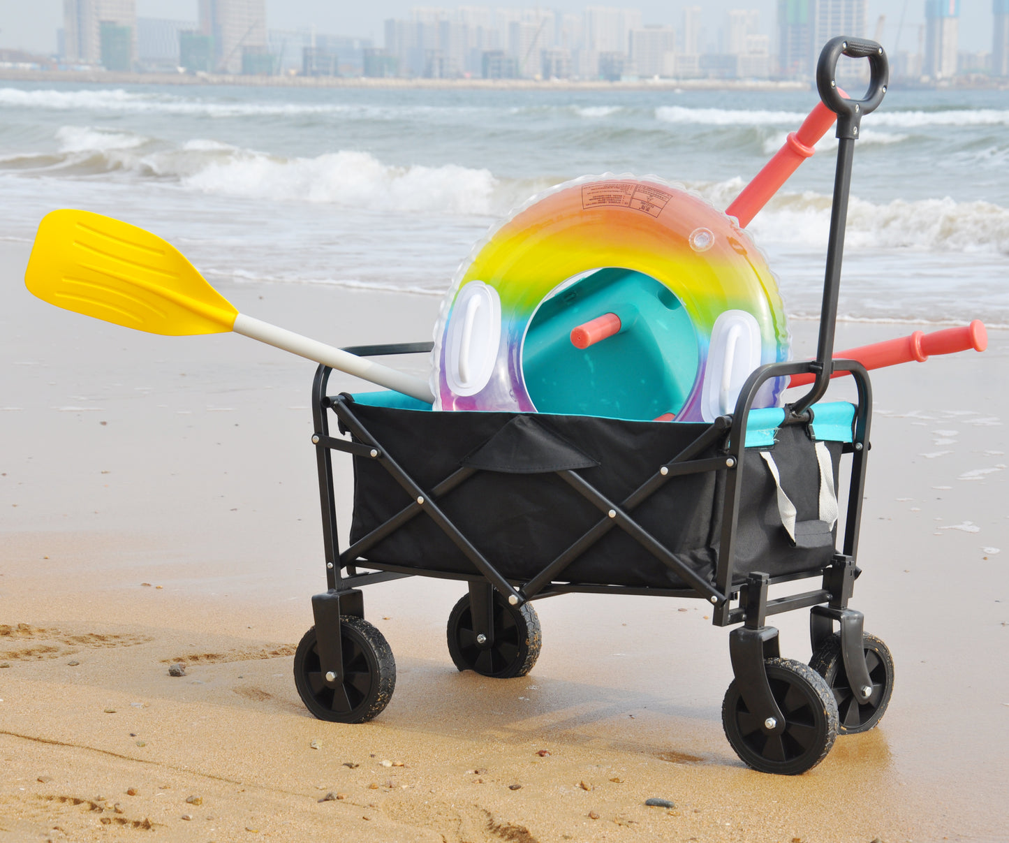 Folding Wagon For Garden, Shopping & Beach