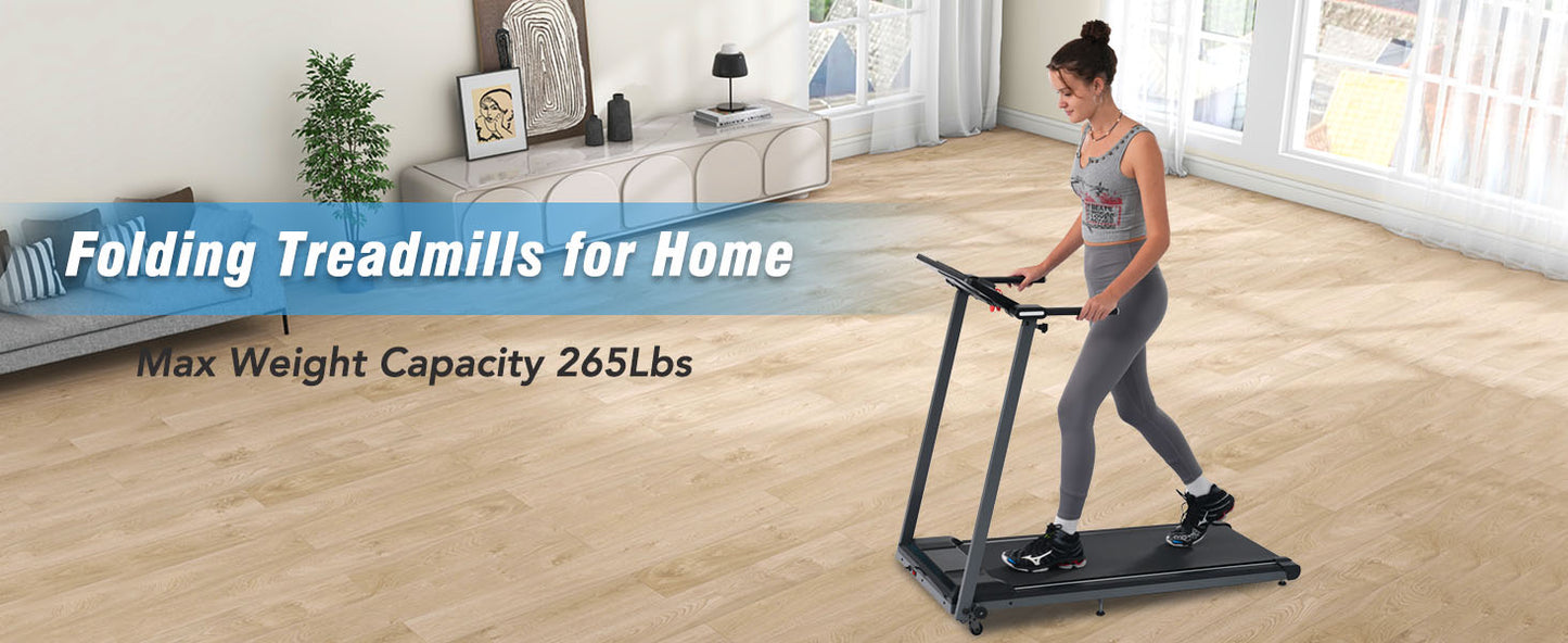 Folding Walking Treadmill With Bluetooth Speaker