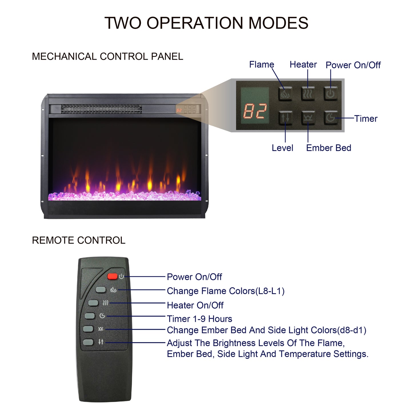 60 inch Electric Fireplace Media TV Stand